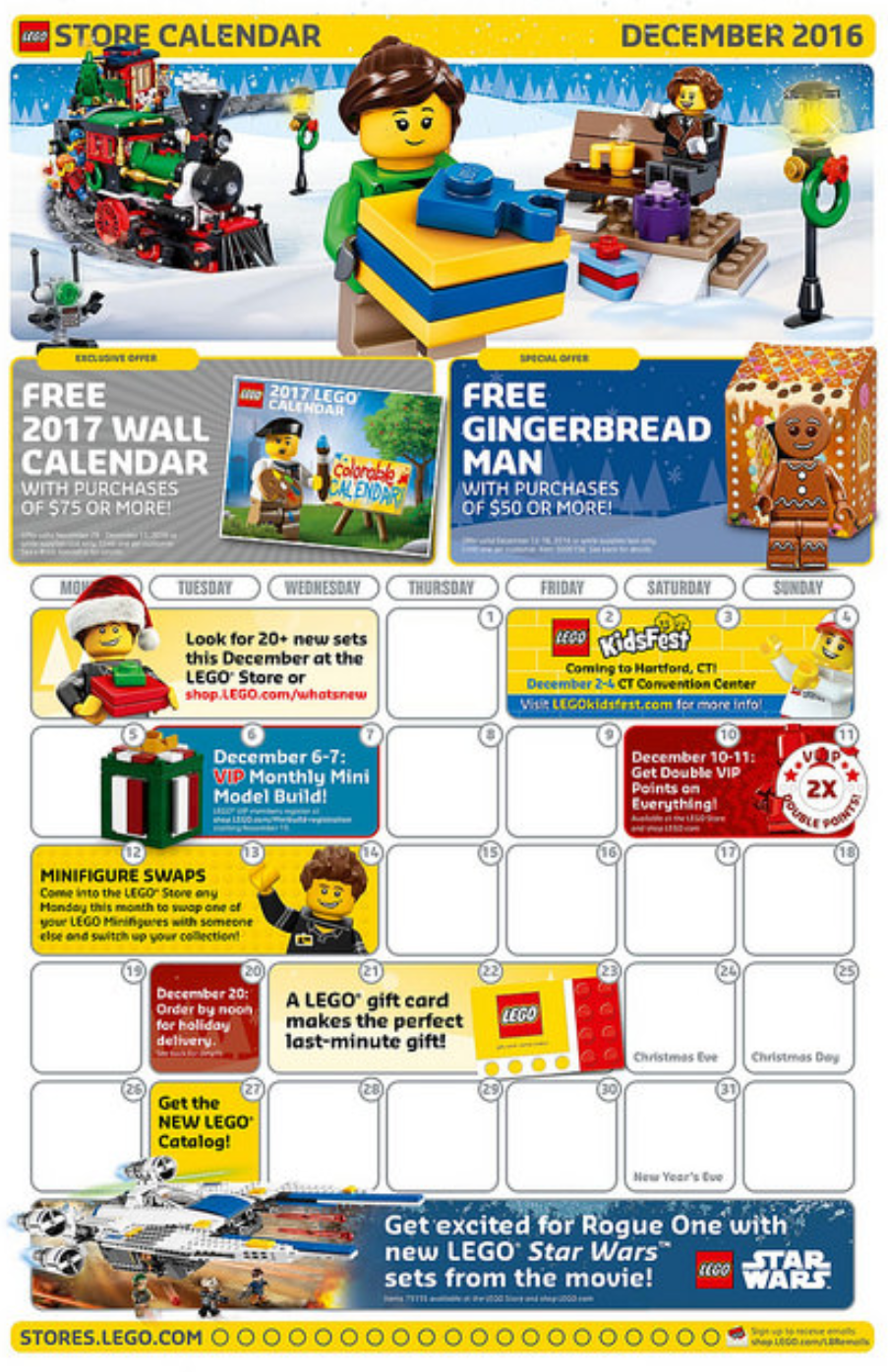 The December LEGO Store Calendar Is Here! MILUG
