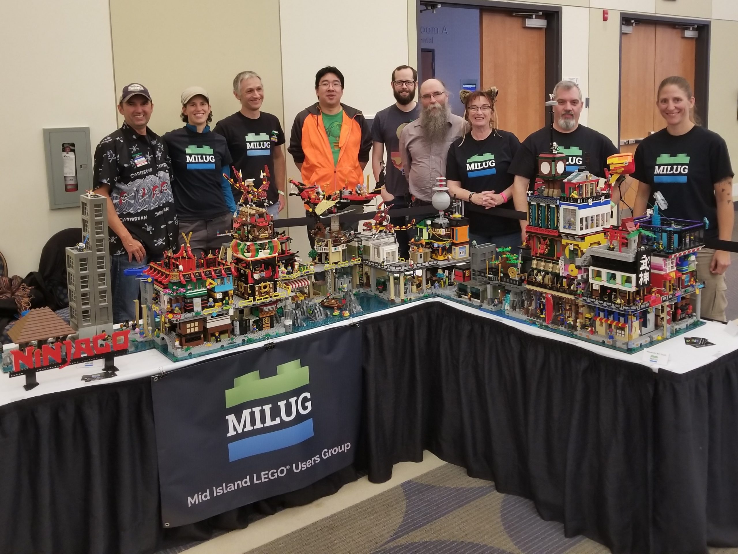 MILUG members and their Ninjago City display